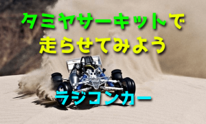 タミヤサーキットでRCカーを走らせる