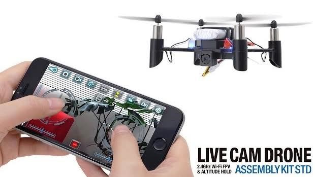 自分で組み立ててスマホで飛ばすドローンキットLIVE CAM DRONE